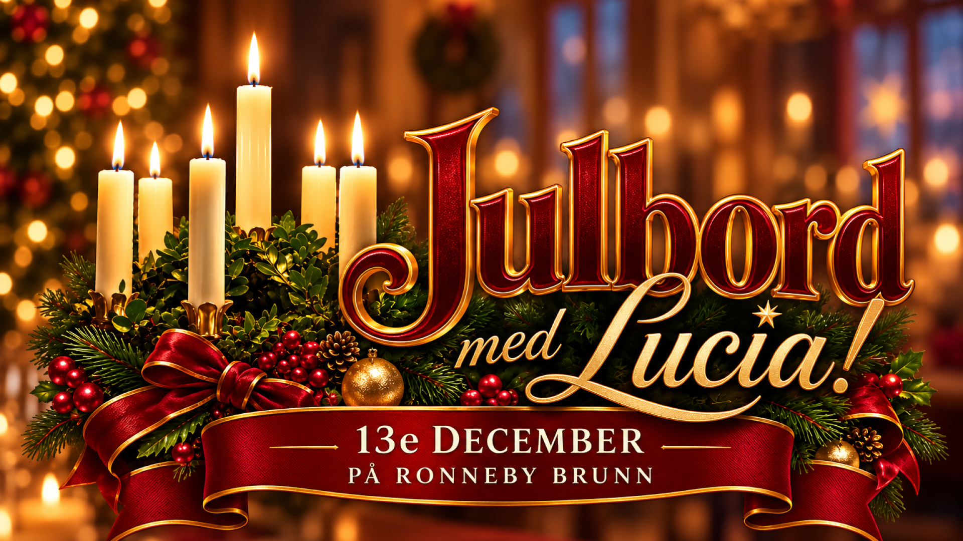 Julbord Med Lucia Vid Ronneby Brunn